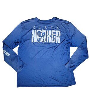 Dirty Hooker Fishing Gear Long Sleeve Shirt XL Blue Polyester